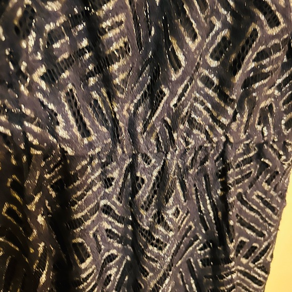 Lilly Pulitzer full length dark navy/metallic gown - Picture 2 of 6